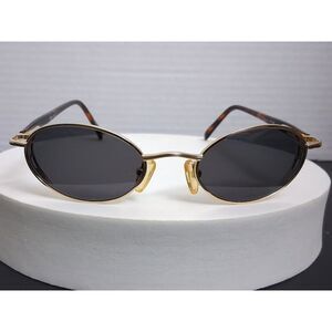 Linea Roma LR 221 Gold Tone Rare Vintage Metal Frame Sunglasses Made in Italy